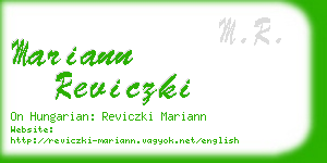 mariann reviczki business card